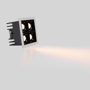 Downlight LED cuadrado empotrable 8W - 4 Focos - UGR18 - CRI90 - Chip OSRAM - Barcelona Led-