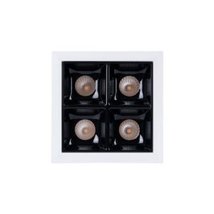 Downlight LED cuadrado empotrable 8W - Blanco - 4 Focos - UGR18 - CRI90 - Chip OSRAM (5)