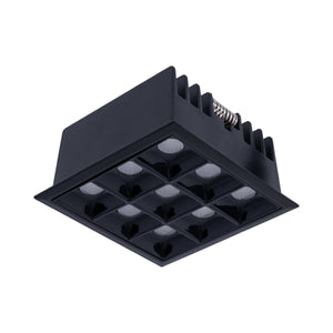 Downlight LED cuadrado empotrable 18W - 9 Focos - UGR18 - CRI90 - Chip OSRAM - Barcelona Led-