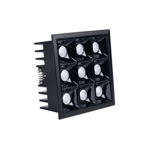 Downlight LED cuadrado empotrable 18W - 9 Focos - UGR18 - CRI90 - Chip OSRAM - Barcelona Led-