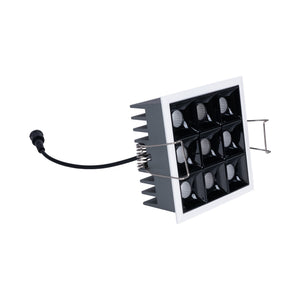 Downlight LED cuadrado empotrable 18W - 9 Focos - UGR18 - CRI90 - Chip OSRAM - Barcelona Led-