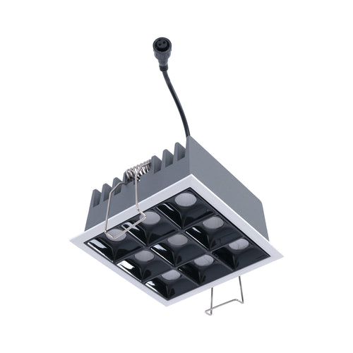 Recessed square LED downlight - 18W - 9 Spotlights - UGR18 - CRI90 - OSRAM Chip
