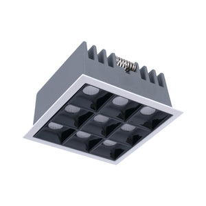 Downlight LED Empotrable Cuadrado Antideslumbrante - Marco Blanco - 18W - 9 Focos - UGR18 - CRI90 - Chip OSRAM (17)