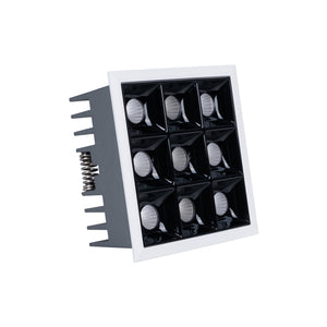 Downlight LED Empotrable Cuadrado Antideslumbrante - Marco Blanco - 18W - 9 Focos - UGR18 - CRI90 - Chip OSRAM (21)