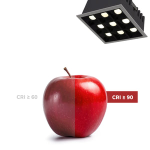 Downlight LED Empotrable Cuadrado Antideslumbrante - Marco Blanco - 18W - 9 Focos - UGR18 - CRI90 - Chip OSRAM (22)