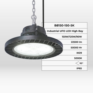 Campana LED industrial - 150W - PHILIPS Lumileds - Driver LIFUD - 5000K - IP65 - 7 años garantía (11)