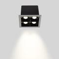 8W Recessed Square LED Downlight - White - 4 Lights - UGR18 - CRI90 - OSRAM Chip 5