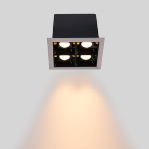 Downlight LED cuadrado empotrable 8W - Blanco - 4 Focos - UGR18 - CRI90 - Chip OSRAM (12)
