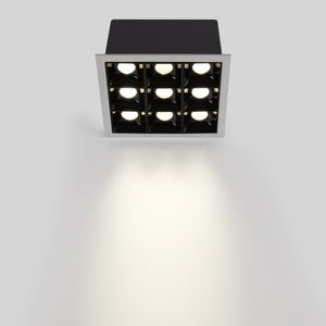 Downlight LED Empotrable Cuadrado Antideslumbrante - Marco Blanco - 18W - 9 Focos - UGR18 - CRI90 - Chip OSRAM (11)