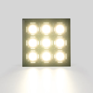 Downlight LED cuadrado empotrable 18W - 9 Focos - UGR18 - CRI90 - Chip OSRAM - Barcelona Led-