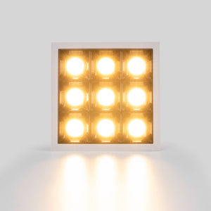 Downlight LED Empotrable Cuadrado Antideslumbrante - Marco Blanco - 18W - 9 Focos - UGR18 - CRI90 - Chip OSRAM (4)