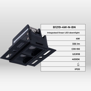 Foco lineal LED trimless / integración - 4W - UGR18 - CRI90 - Barcelona Led-