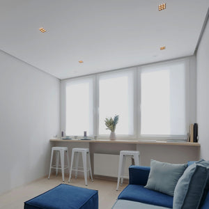 Downlight LED Empotrable Cuadrado Antideslumbrante - Marco Blanco - 18W - 9 Focos - UGR18 - CRI90 - Chip OSRAM (6)