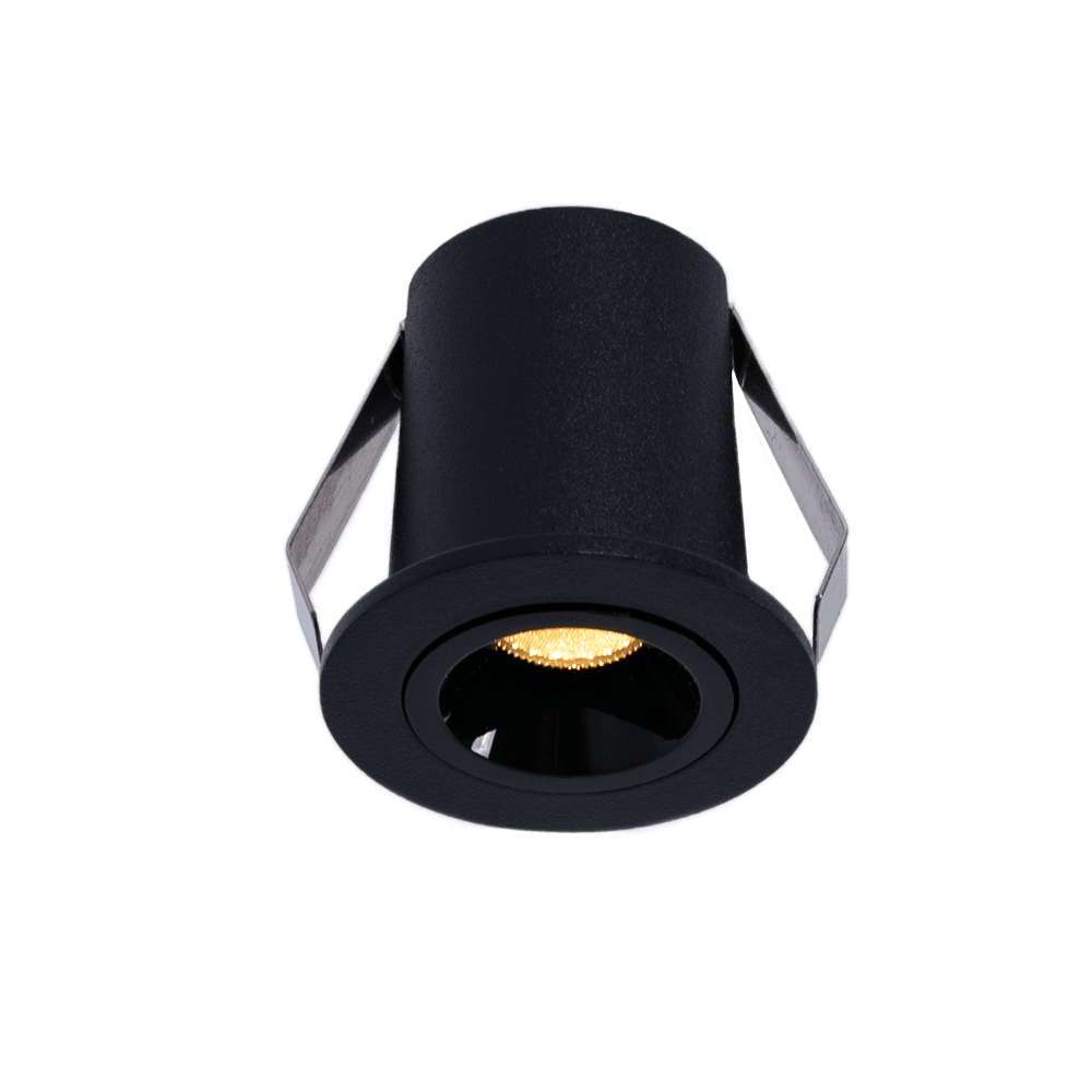 Downlight LED empotrable circular 2W - Chip Osram - UGR18 - Corte Ø 25mm - Negro - Barcelona Led-