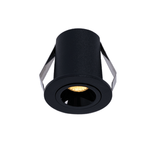 Downlight LED empotrable circular 2W - Chip Osram - UGR18 - Corte Ø 25mm - Negro