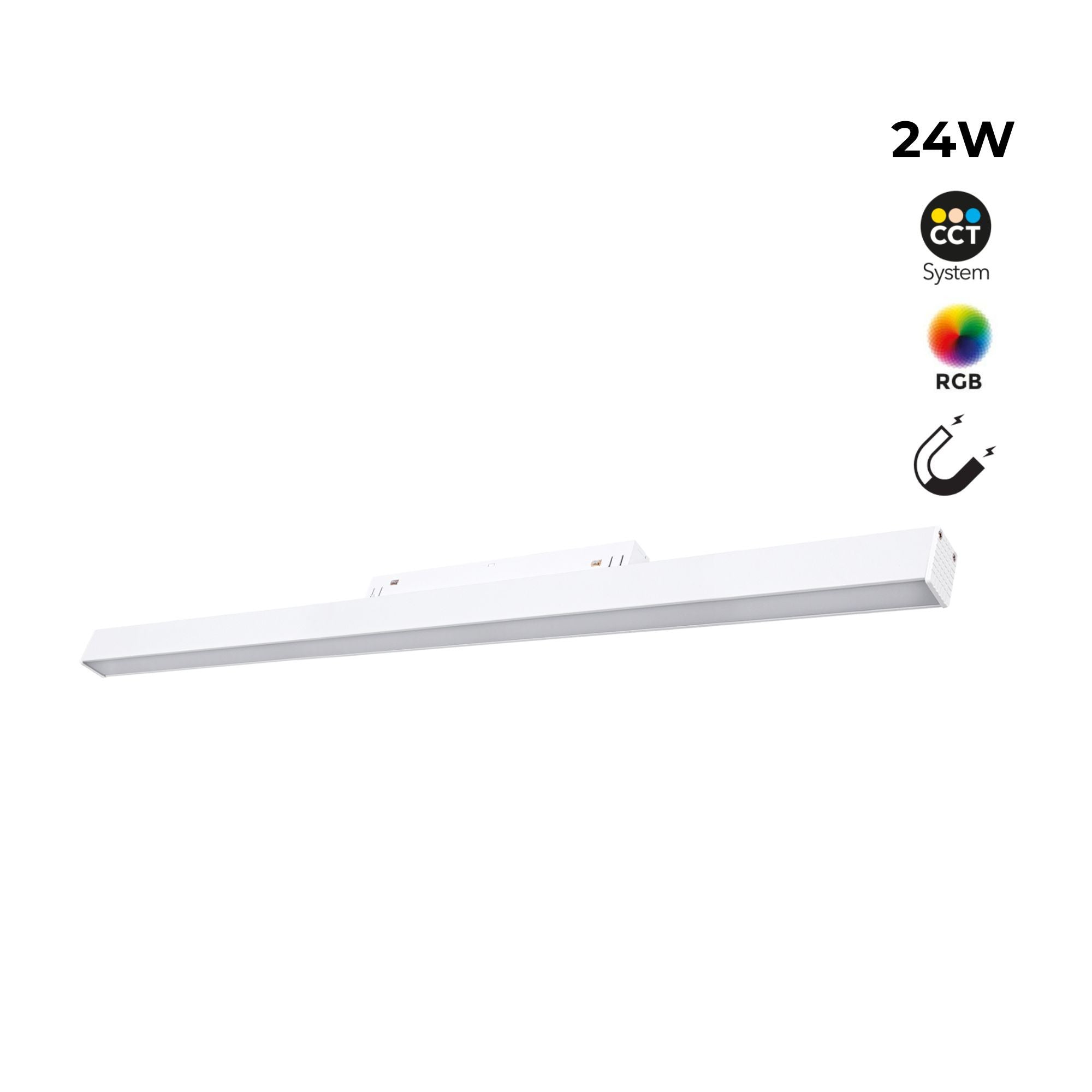 Luminaria lineal opal para carril magnético RGB + CCT - 24W - Mi Light - Blanco