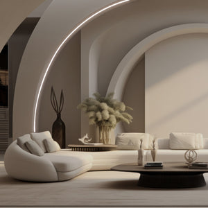 Funda de silicona flexible empotrable para convertir tira LED a neón - 30x20mm - 5 metros - Curvatura vertical (12)