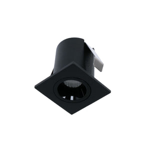 Downlight LED empotrable cuadrado 2W - Chip Osram - UGR18 - Corte Ø 25mm - Negro