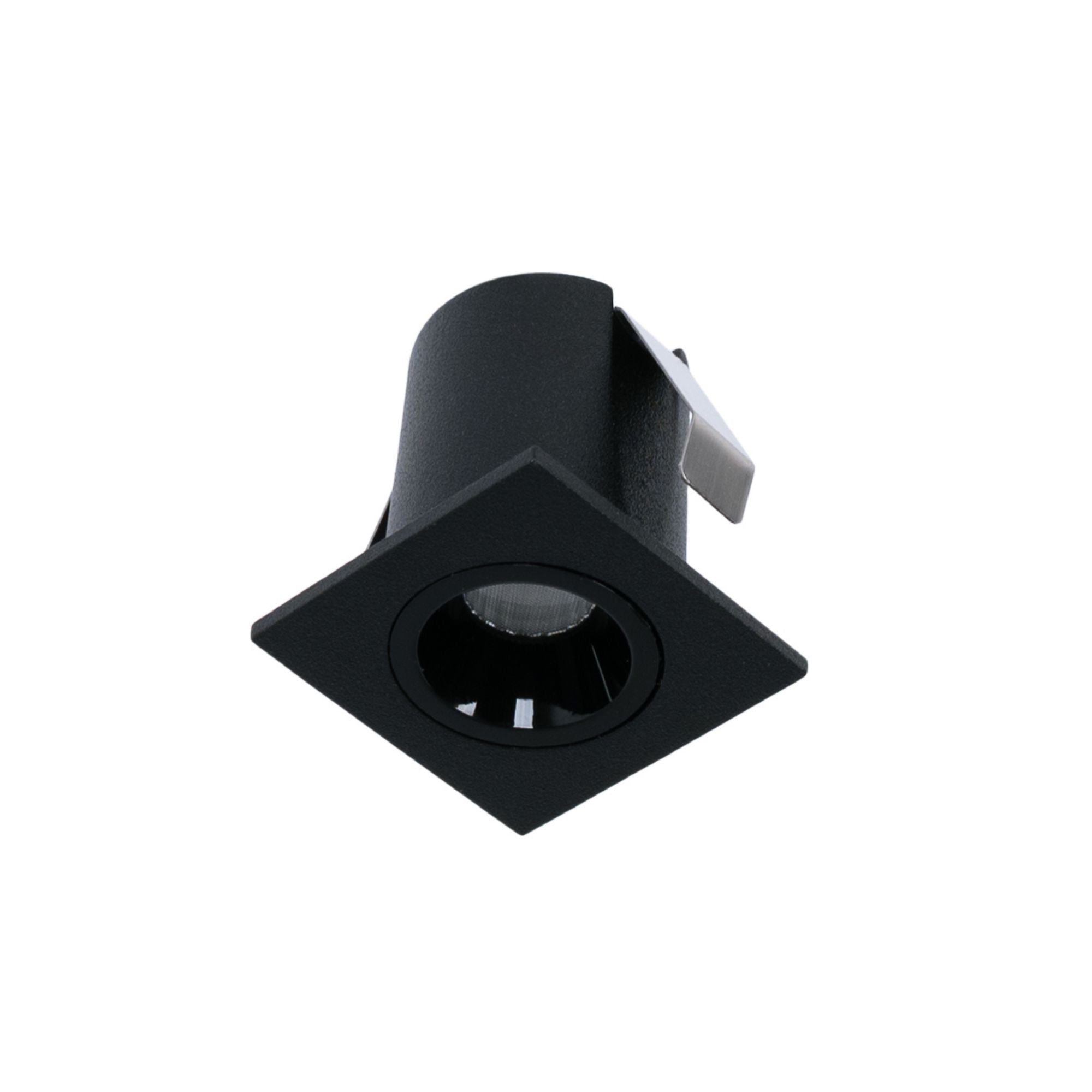 Downlight LED empotrable cuadrado 2W - Chip Osram - UGR18 - Corte Ø 25mm - Negro