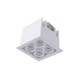 Downlight LED empotrable cuadrado 8W - Chip Osram - UGR18 - Corte 48 x 48 mm - Negro (32)