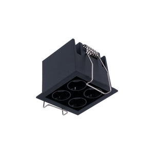 Downlight LED empotrable cuadrado 8W - Chip Osram - UGR18 - Corte 48 x 48 mm - Negro