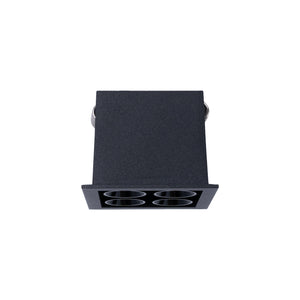 Downlight LED empotrable cuadrado 8W - Chip Osram - UGR18 - Corte 48 x 48 mm - Negro (7)