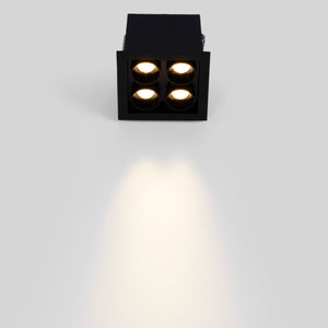 Downlight LED empotrable cuadrado 8W - Chip Osram - UGR18 - Corte 48 x 48 mm - Negro (12)