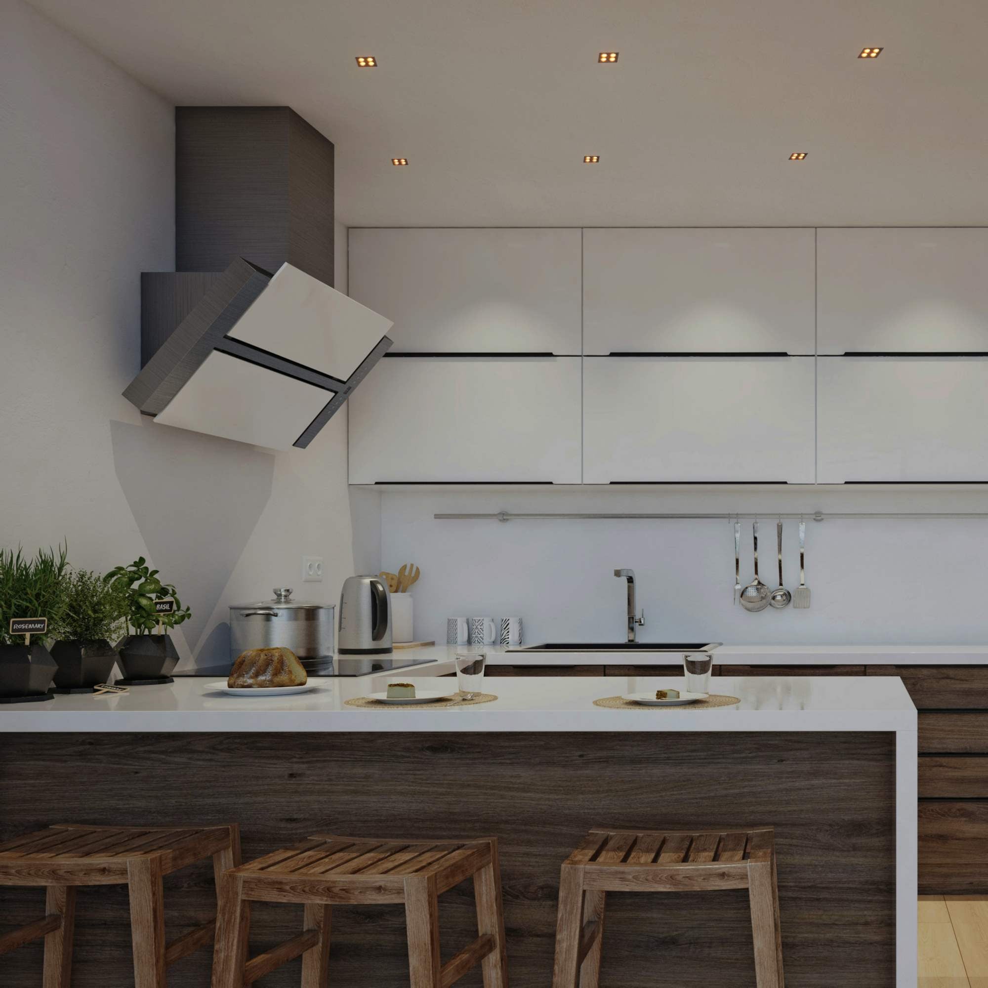 Downlight LED empotrable cuadrado 8W - Chip Osram - UGR18 - Corte 48 x 48 mm (1)