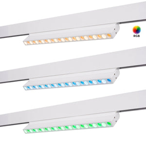 Luminaria lineal orientable para carril magnético RGB + CCT - 12W - UGR18 - Mi Light - Barcelona Led-