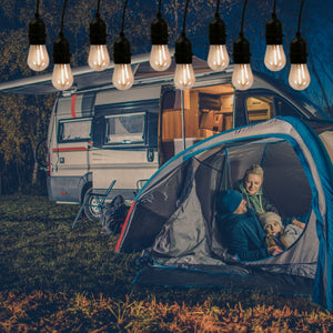 Guirnalda solar exterior - 15 Bombillas LED filamento E27 - IP44 - 10 metros (17)