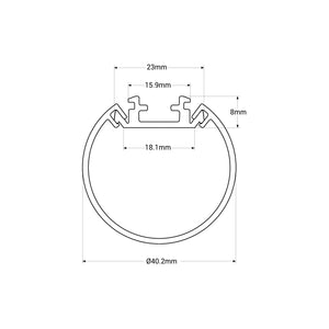 Perfil de aluminio para tira LED de suspensión o superficie - 23X8mm - 2metros (11)