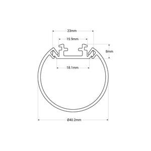 Perfil de aluminio para tira LED de suspensión o superficie - 23X8mm - 2metros - Barcelona Led-
