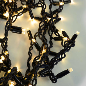 Cortina de luces LED - 1,5m x 90cm - 100 luces - Blanco cálido (9)