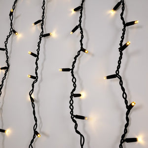 Cortina de luces LED - 1,5m x 90cm - 100 luces - Blanco cálido - Barcelona Led-