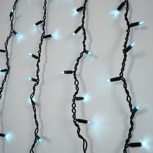 Cortina de luces LED - 1,5m x 90cm - 100 luces - Blanco frío (4)