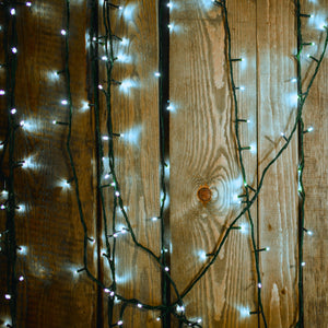 Cortina de luces LED - 1,5m x 90cm - 100 luces - Blanco frío - Barcelona Led-