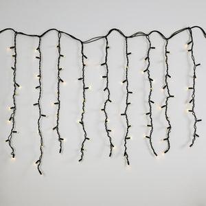 Cortina de luces LED - 1,5m x 90cm - 100 luces - Blanco cálido - Barcelona Led-