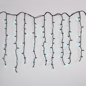 Cortina de luces LED - 1,5m x 90cm - 100 luces - Blanco frío