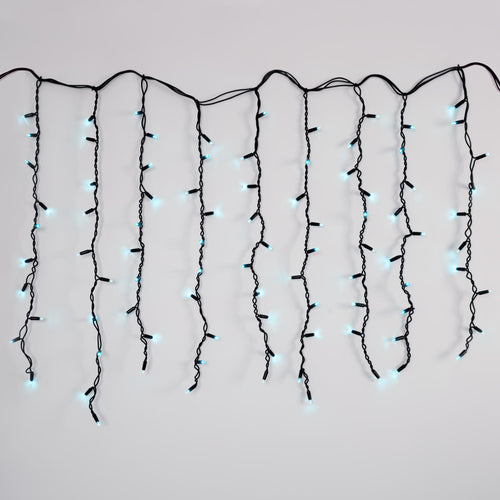 Cortina de luces LED - 1,5m x 90cm - 100 luces - Blanco frío