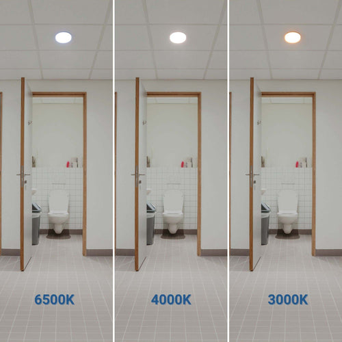 Tri-proof CCT LED ceiling light with motion sensor - 24W - Ø28cm - IP65