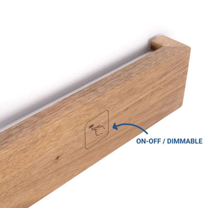 Aplique de pared lineal madera "Wooden" - Dimmable - 24W - 100cm - Barcelona Led-Decoración