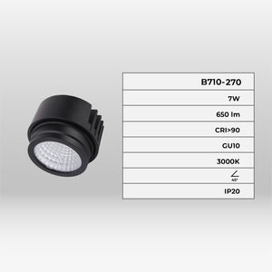 Módulo LED 7W para aro downlight MR16/GU10 - 45º - CRI 90 (18)