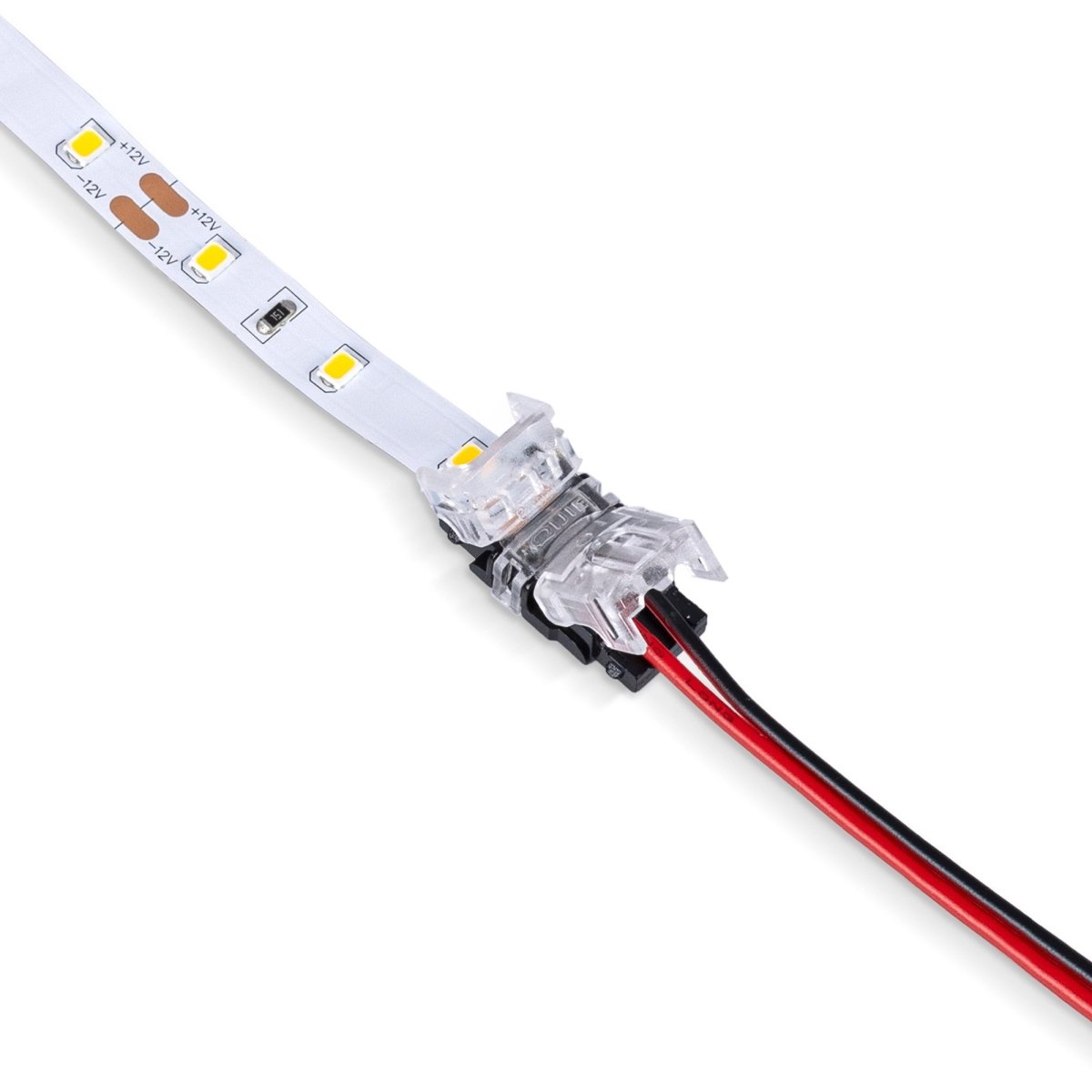 Conector Hippo monocolor SMD Tira a Cable - PCB 8mm - 2 pines - IP20 - Máx. 24V - Barcelona Led-Accesorios