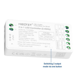 Controlador tira LED 2 en 1- Monocolor - Dual White - 12/24V DC - 2.4G - MiBoxer - FUT035S+ (4)