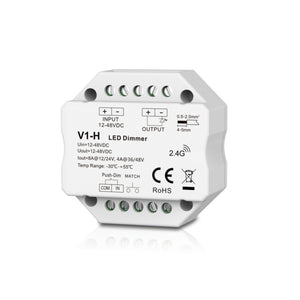 Controlador monocolor 12-48V DC - 8A - RF 2.4G - PUSH dimmer - Tamaño MINI - Skydance
