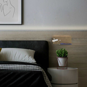 Pack x 2 - Aplique de pared para lectura con puerto USB "Kerta" - Iluminación doble - 3W+7W - Barcelona Led-Decoración