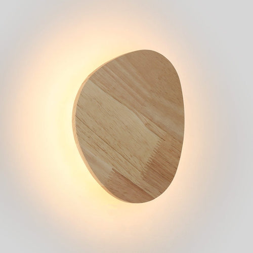 Houten wandlamp