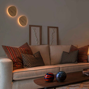 Aplique de pared madera "Eclipse 3" 8W - Luz cálida (13)