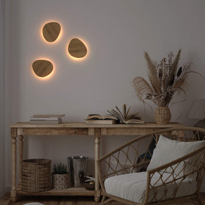 Aplique de pared madera "Eclipse 3" 8W - Luz cálida (1)