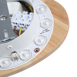 Aplique de pared interior de madera "Eclipse 3" 12W - Luz cálida (2)